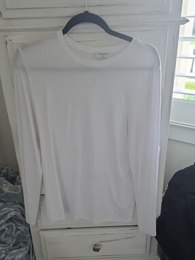 Babaton Long Sleeve Crew Neck Shirt - White